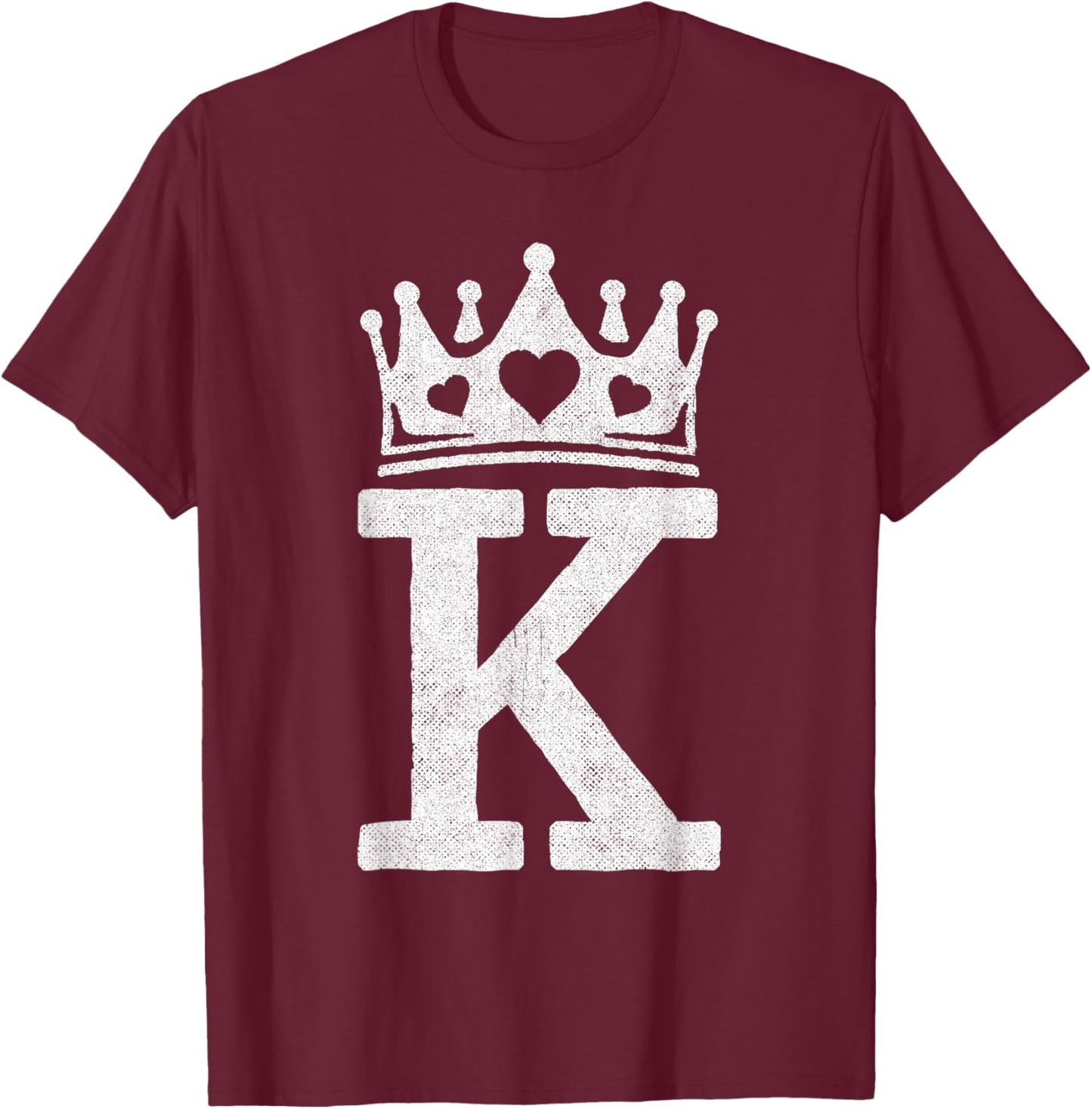 King Hearts Halloween Costume - Valentines King of Hearts T-Shirt - T-Shirt | Maroon