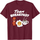 Funny Team Breakfast Coffee Eggs Bacon Morning Meal Lover T-Shirt - T-Shirt | Maroon