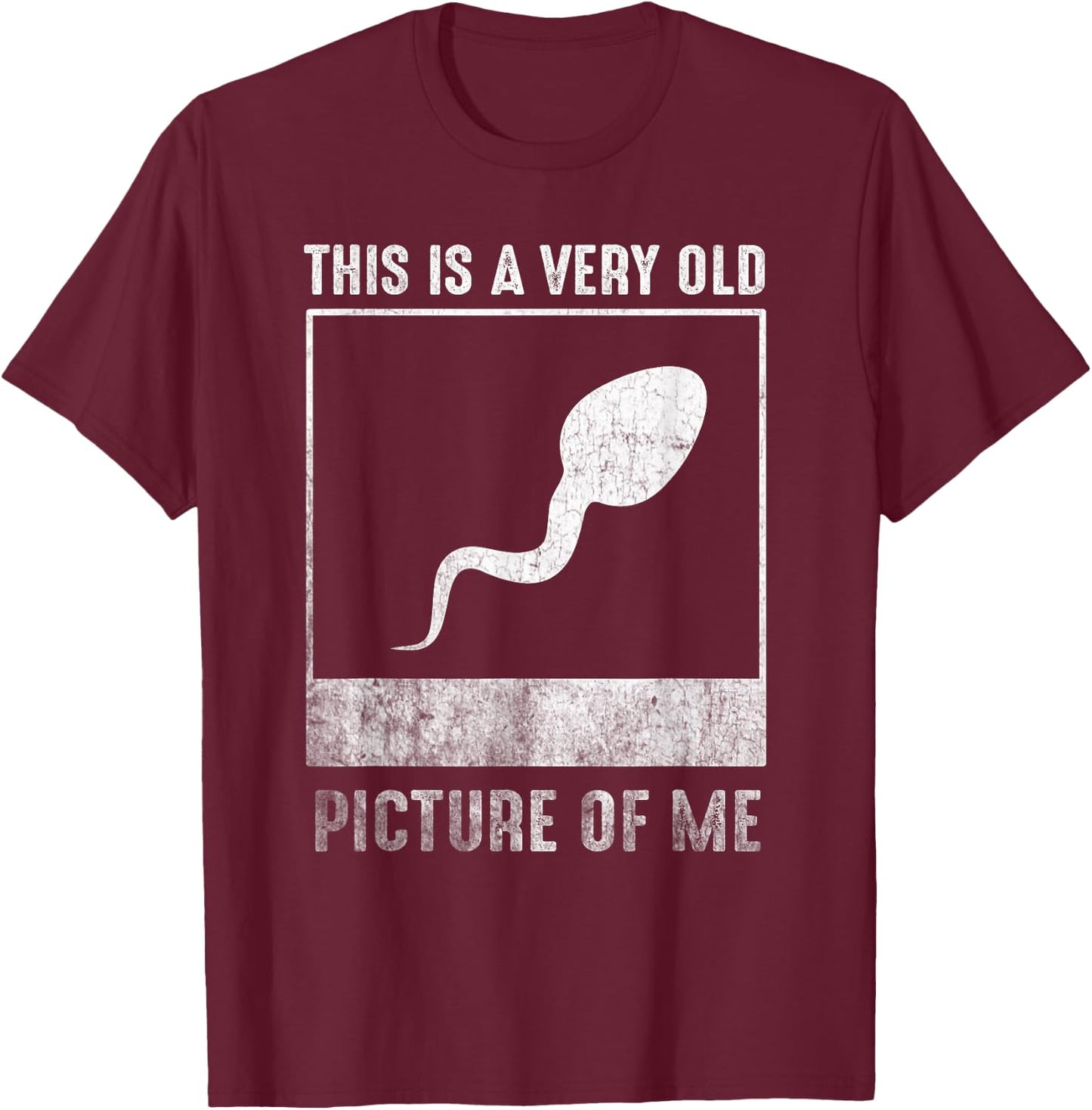 This is a very old picture of me funny sperm T-Shirt - T-Shirt | Maroon