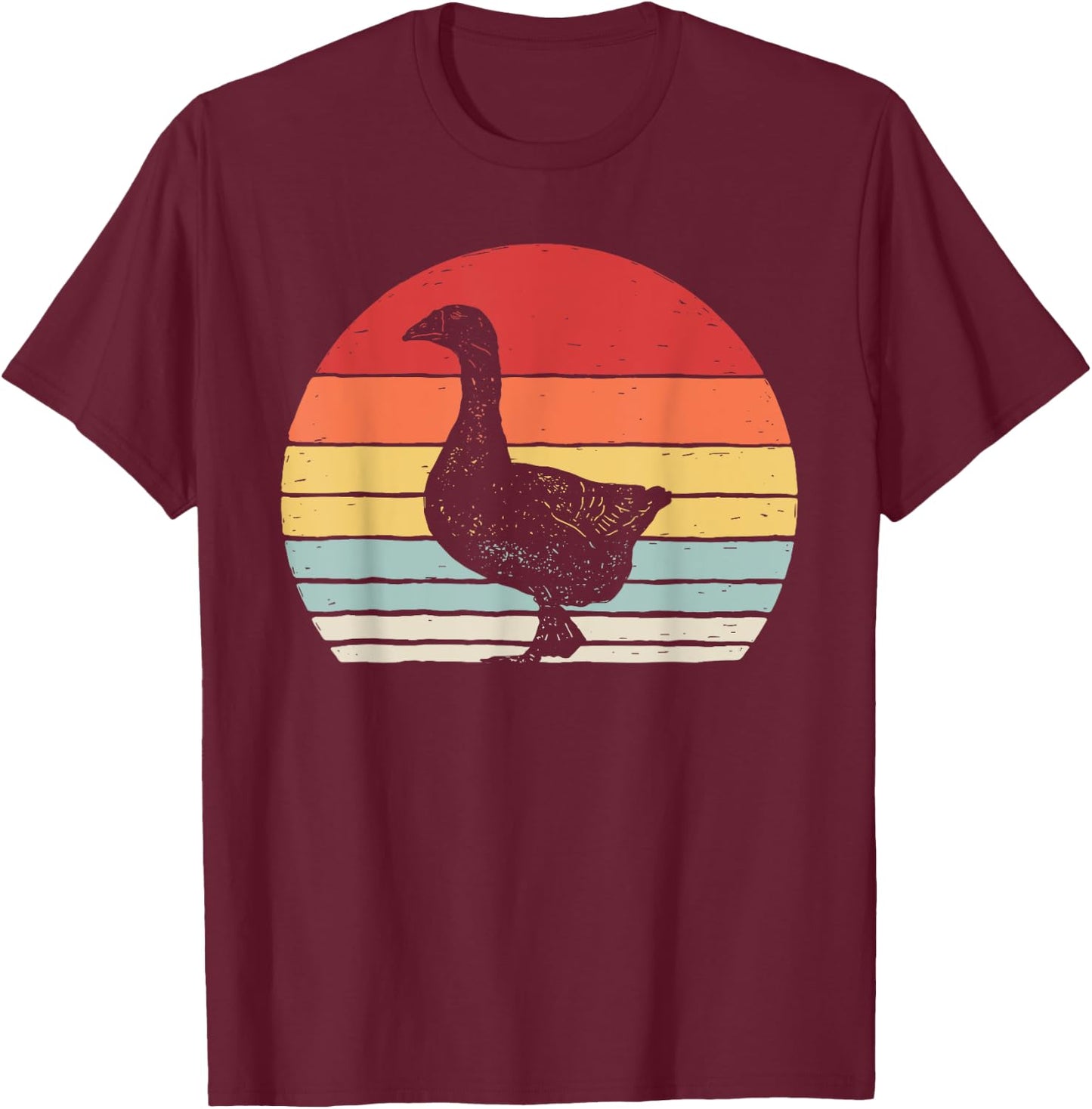 Catch Some Rays Vintage Retro Goose Black T-Shirt - T-Shirt | Maroon