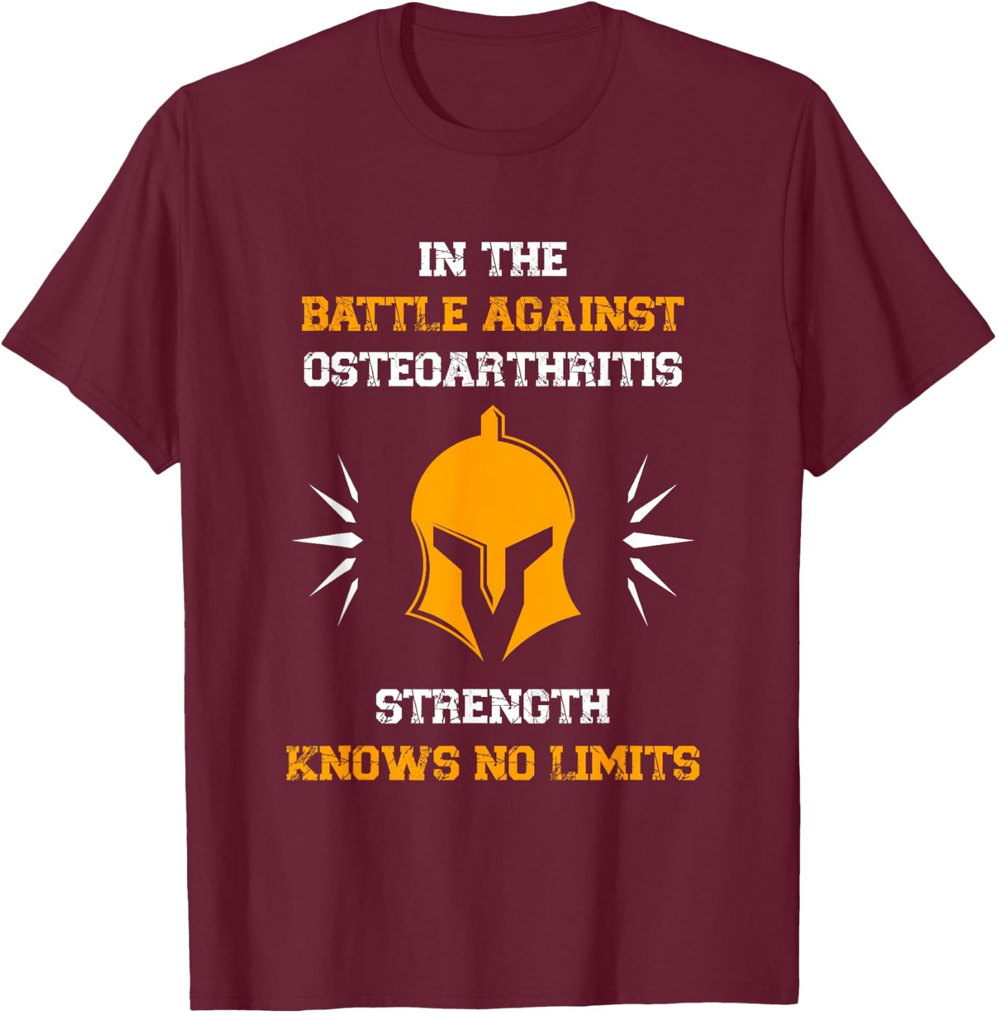 Osteoarthritis Awareness | Disease Fighter Warrior T-Shirt - T-Shirt | Maroon