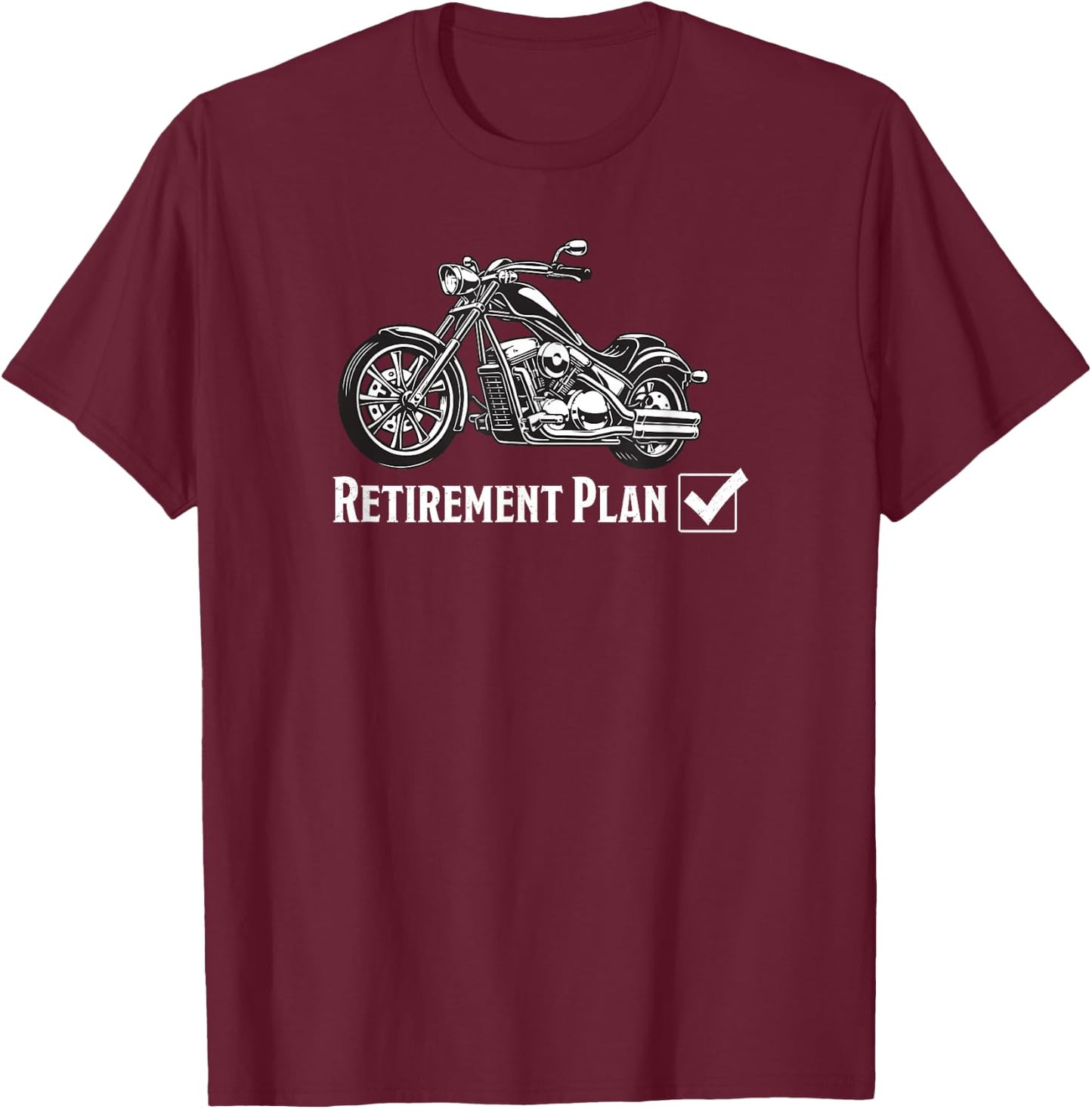 Cool Vintage Co-worker Chopper Motorcycle Retirement Gift T-Shirt - T-Shirt | Maroon