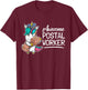 Funny Postal Worker Mailman I Awesome Unicorn Postman T-Shirt - T-Shirt | Maroon