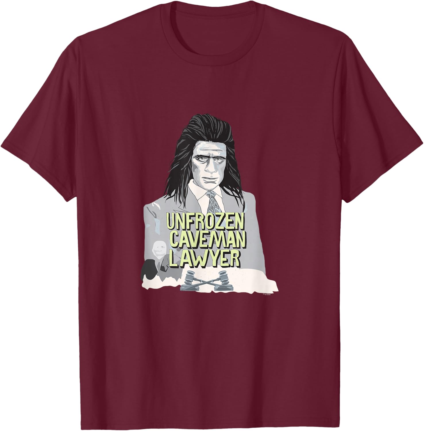 Saturday Night Live Unfrozen Caveman Lawyer T-Shirt - T-Shirt | Maroon