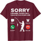 Sorry Missed Call Other Line Fishing Fisherman Angler Gift T-Shirt - T-Shirt | Maroon