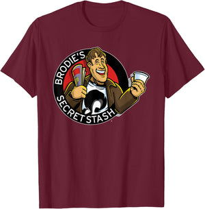 Kevin Smith Jay & Silent Bob Reboot Brodie's Secret Stash T-Shirt - T-Shirt | Maroon