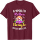 Funny Beagle Mom Spoiled Rotten Dog Women Kids T-Shirt - T-Shirt | Maroon