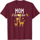Mom To Be Giraffe Baby Shower Cute T-Shirt - T-Shirt | Maroon