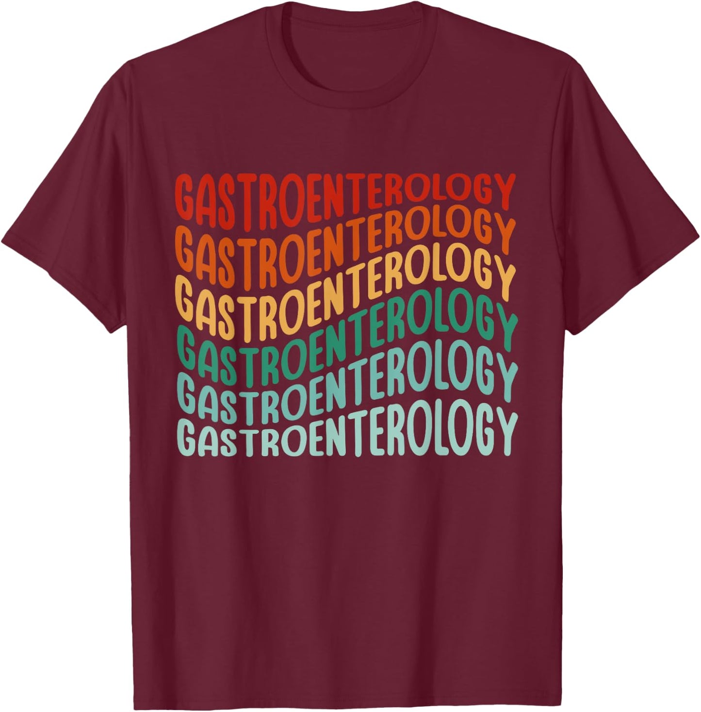 Colonoscopy Gifts & Gastroenterologist Apparel Women's Retro Black T-Shirt - T-Shirt | Maroon