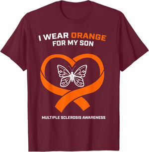 MS Gifts Apparel Clothing Son Multiple Sclerosis Awareness T-Shirt - T-Shirt | Maroon