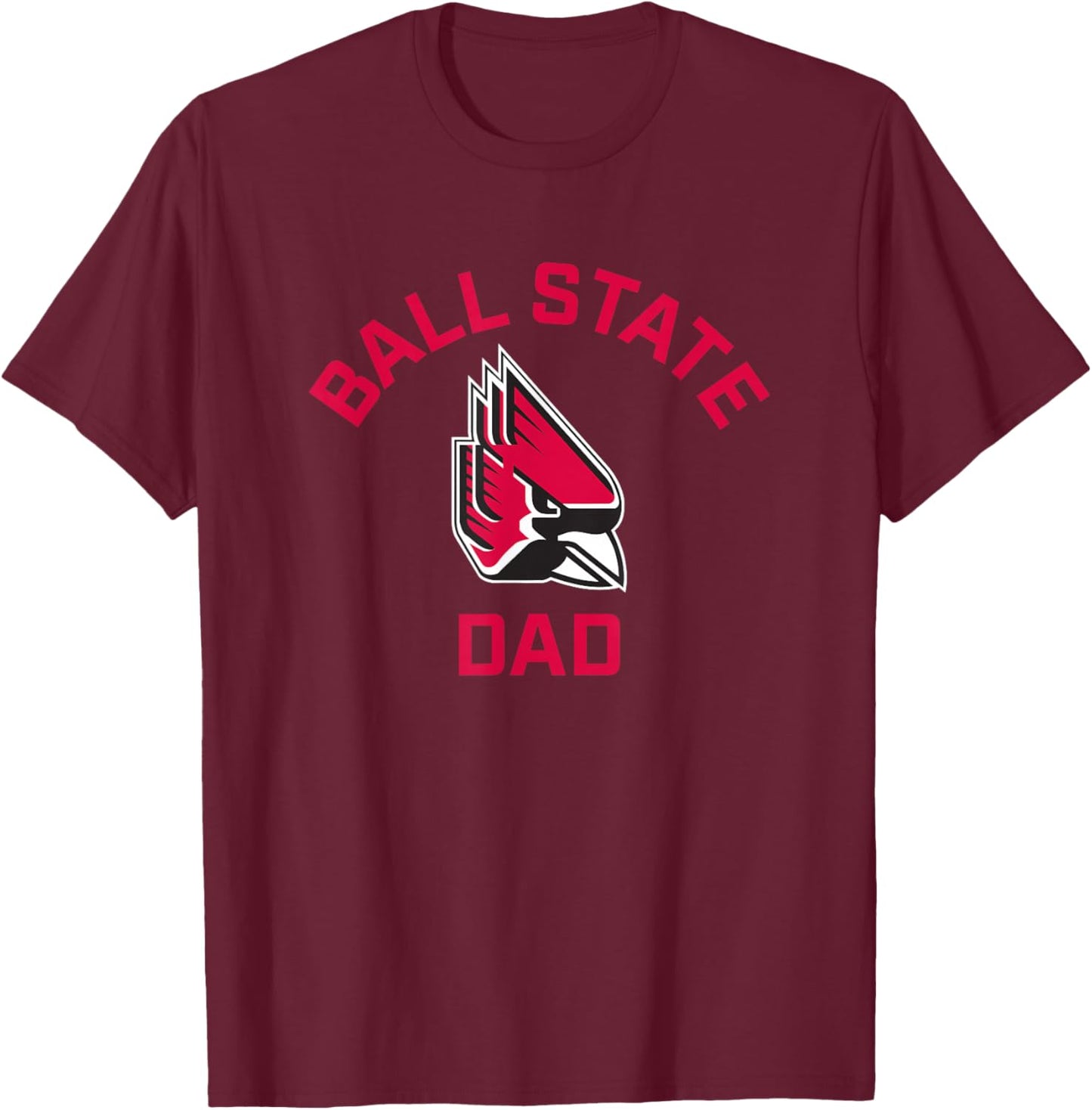 Ball State University Cardinals Arched Dad T-Shirt - T-Shirt | Maroon