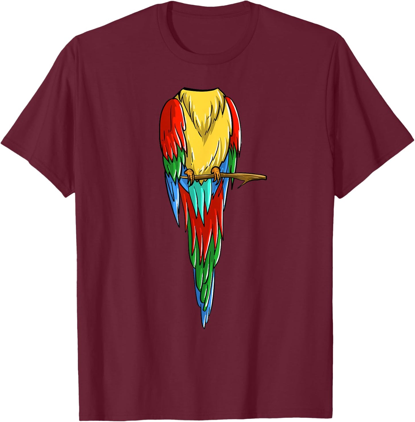 Cool Headless Parrot Halloween Costume | Funny Lazy DIY Gift T-Shirt - T-Shirt | Maroon