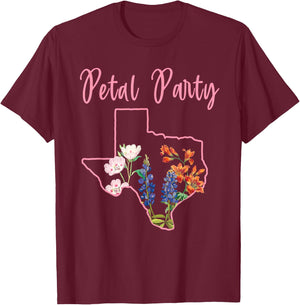 Wildflower Fields Wildflowers Bluebonnet Texas Spring T-Shirt - T-Shirt | Maroon