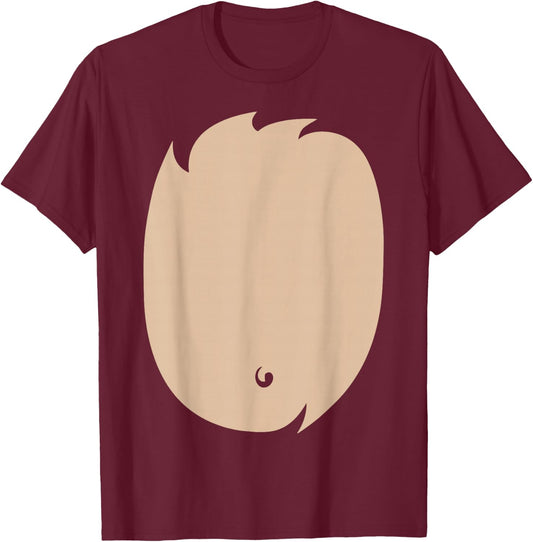 Deer Belly Shirt Cute Deer Costume DIY Halloween Costume T-Shirt - T-Shirt | Maroon