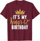 It's My King's 42nd Birthday Idea For 42 Years Old Man T-Shirt - T-Shirt | Maroon