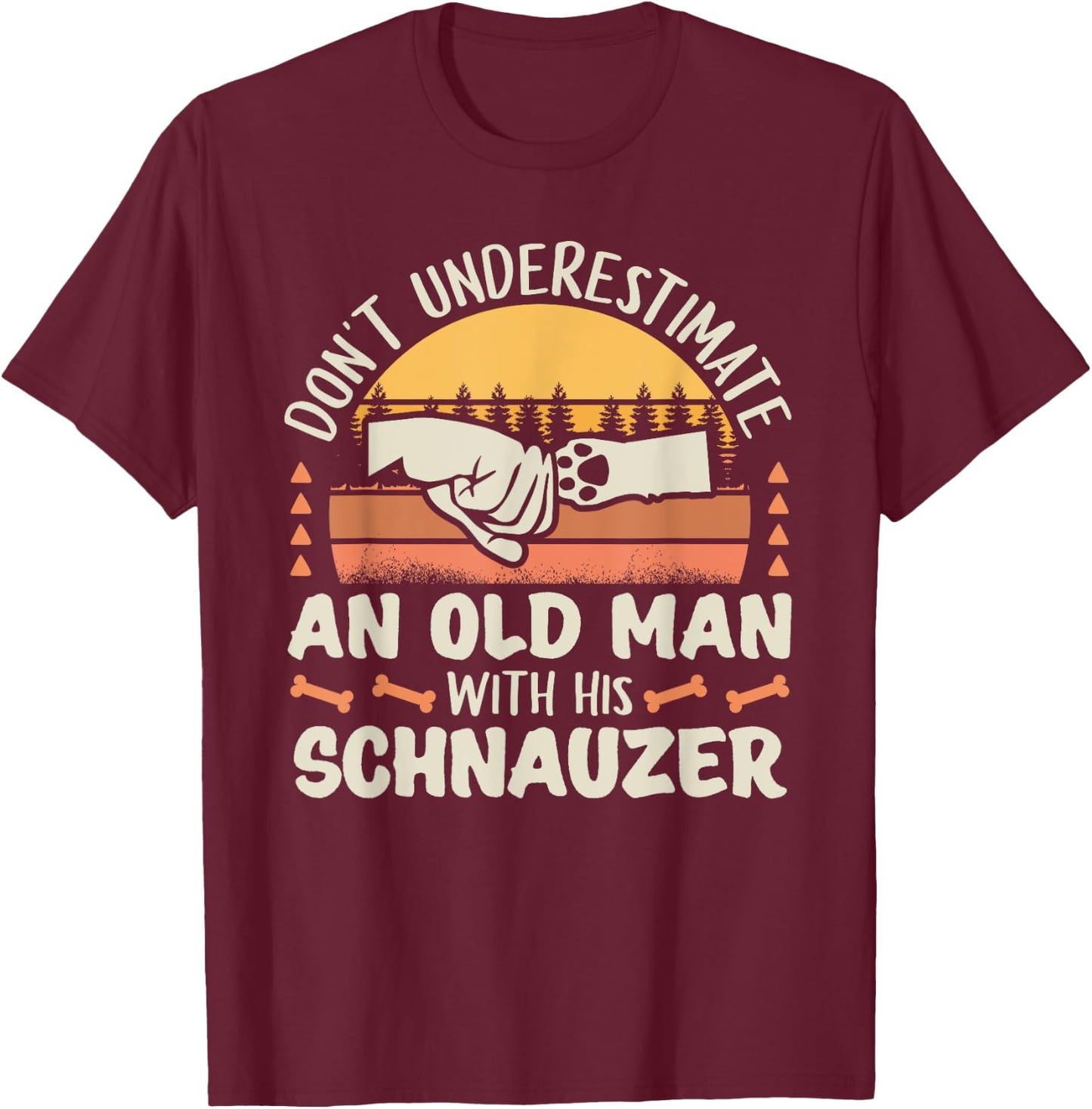 Schnauzer Dog Shirt Men Women Dog Mom Dog Lover T-Shirt - T-Shirt | Maroon