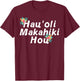 Hawaiian Happy New Year Hau'oli Makahiki Hou New Years Gift T-Shirt - T-Shirt | Maroon
