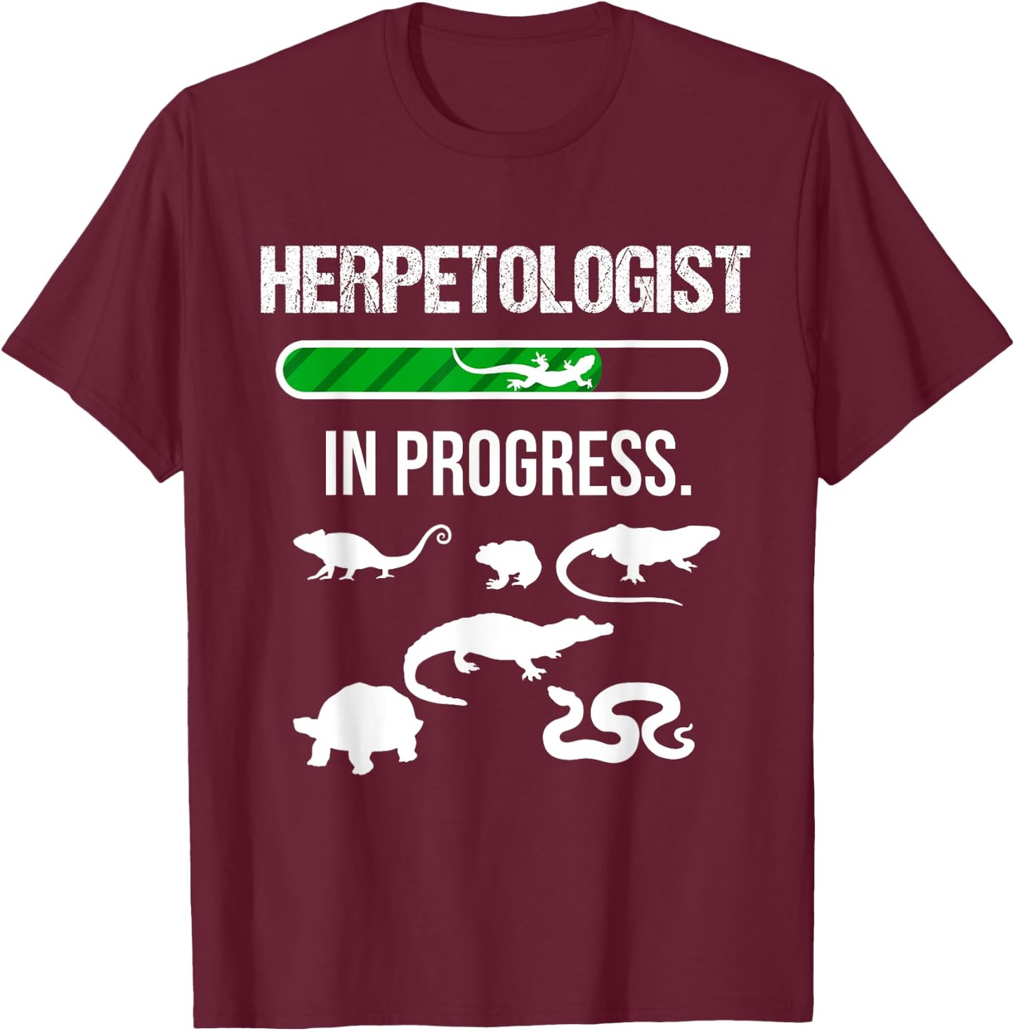 Cool Herpetologist In Progress | Funny Herpetology Kids Gift T-Shirt - T-Shirt | Maroon