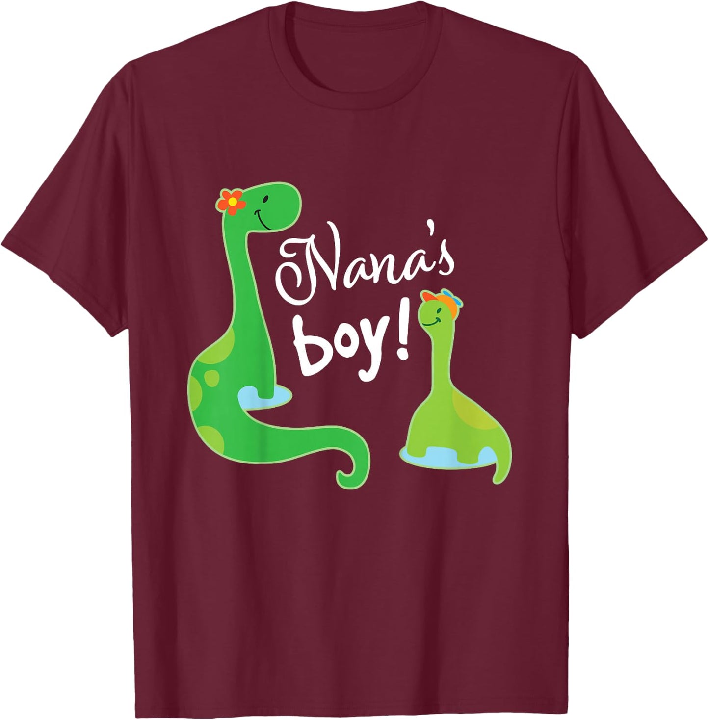 Nanas Boy Grandson Dinosaur T-Shirt - T-Shirt | Maroon