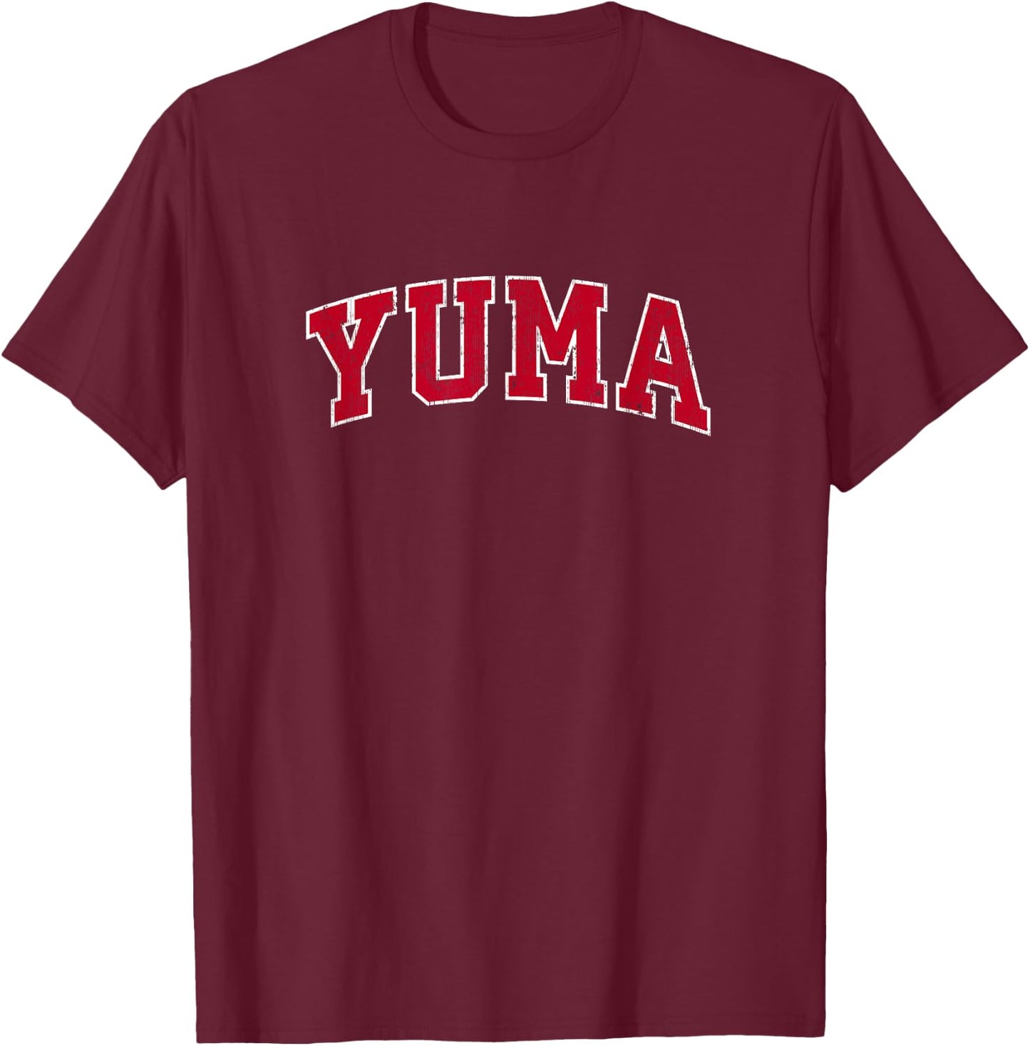 Yuma Arizona AZ Vintage Sports Design Red Design T-Shirt - T-Shirt | Maroon