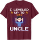 Best Uncle Gift Awesome Uncle Accessories & Stuff Uncle Design Dad First Time Promoted To Uncle Gamer T-Shirt - T-Shirt | Maroon