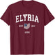 Elyria Ohio OH Vintage American Flag Sports Design Women Kids Men T-Shirt - T-Shirt | Maroon