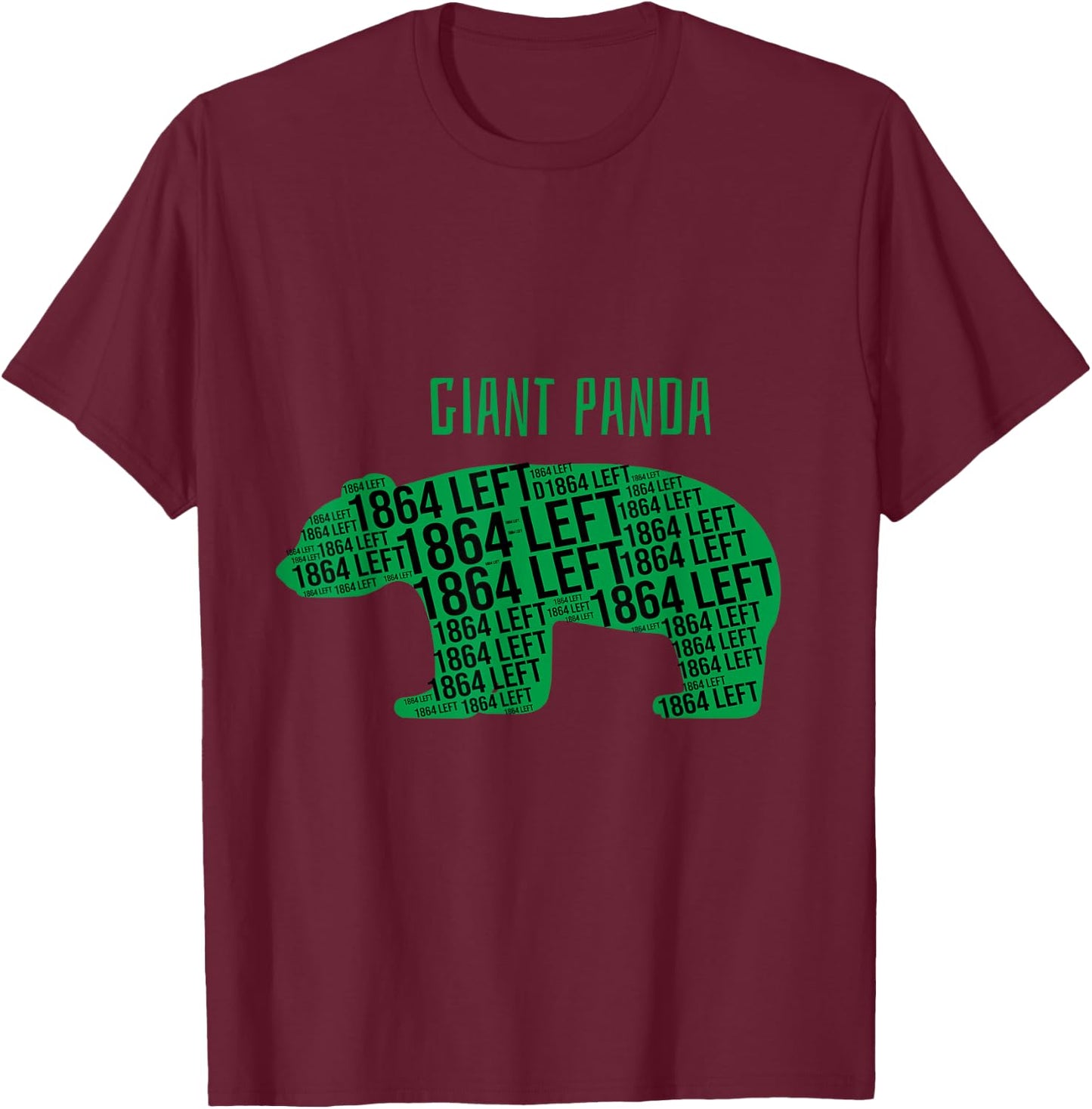 Endangered Species Animal - Giant Panda T-Shirt - T-Shirt | Maroon