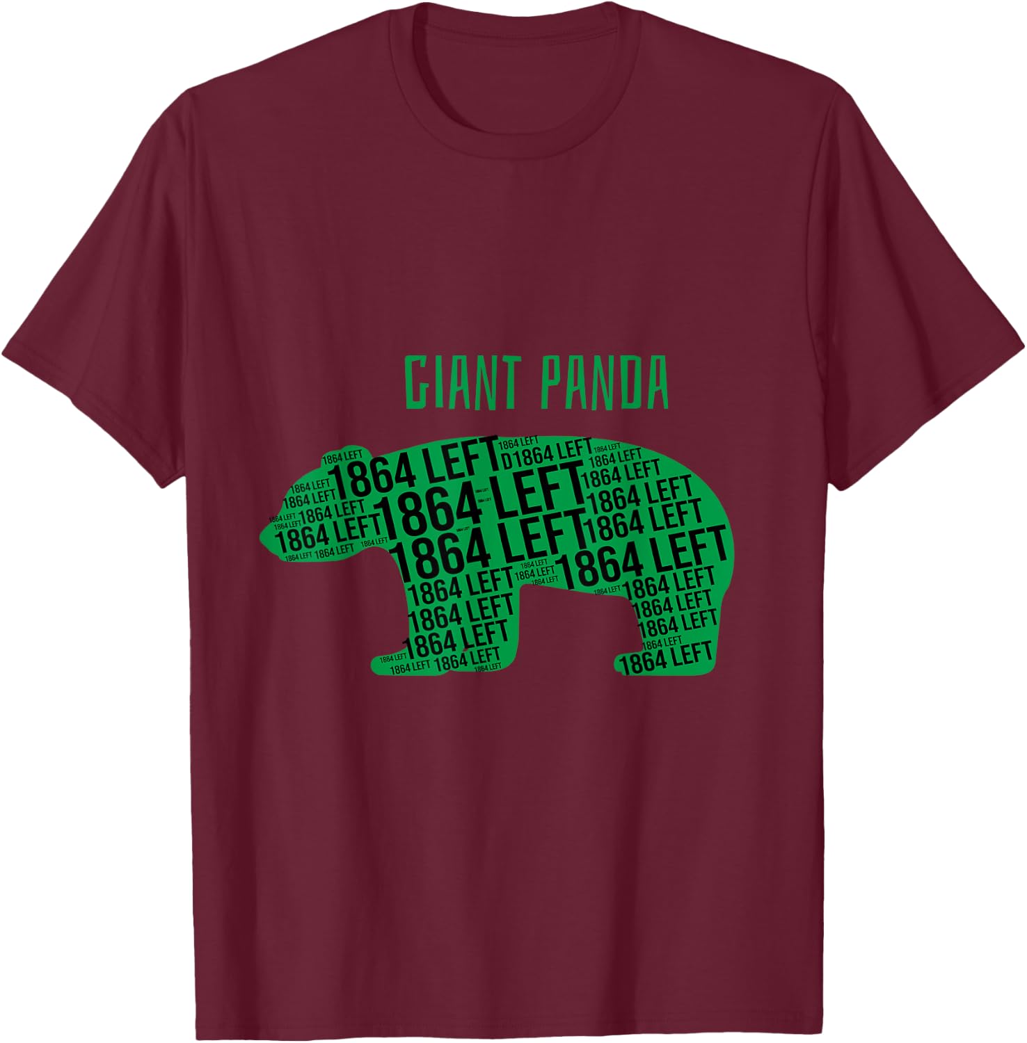 Endangered Species Animal - Giant Panda T-Shirt - T-Shirt | Maroon