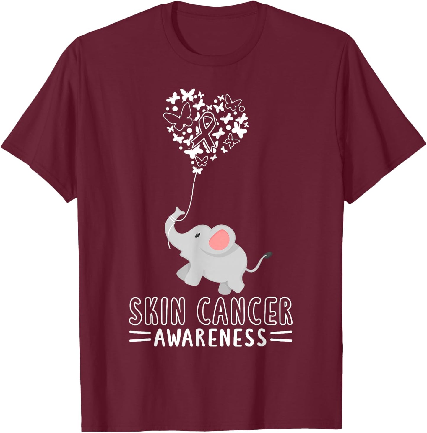 Skin Cancer Skin Cancer Awareness Melanoma T-Shirt - T-Shirt | Maroon