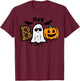 Halloween Hey Boo Ghost Pumpkin Costume Women Girls Kids T-Shirt - T-Shirt | Maroon