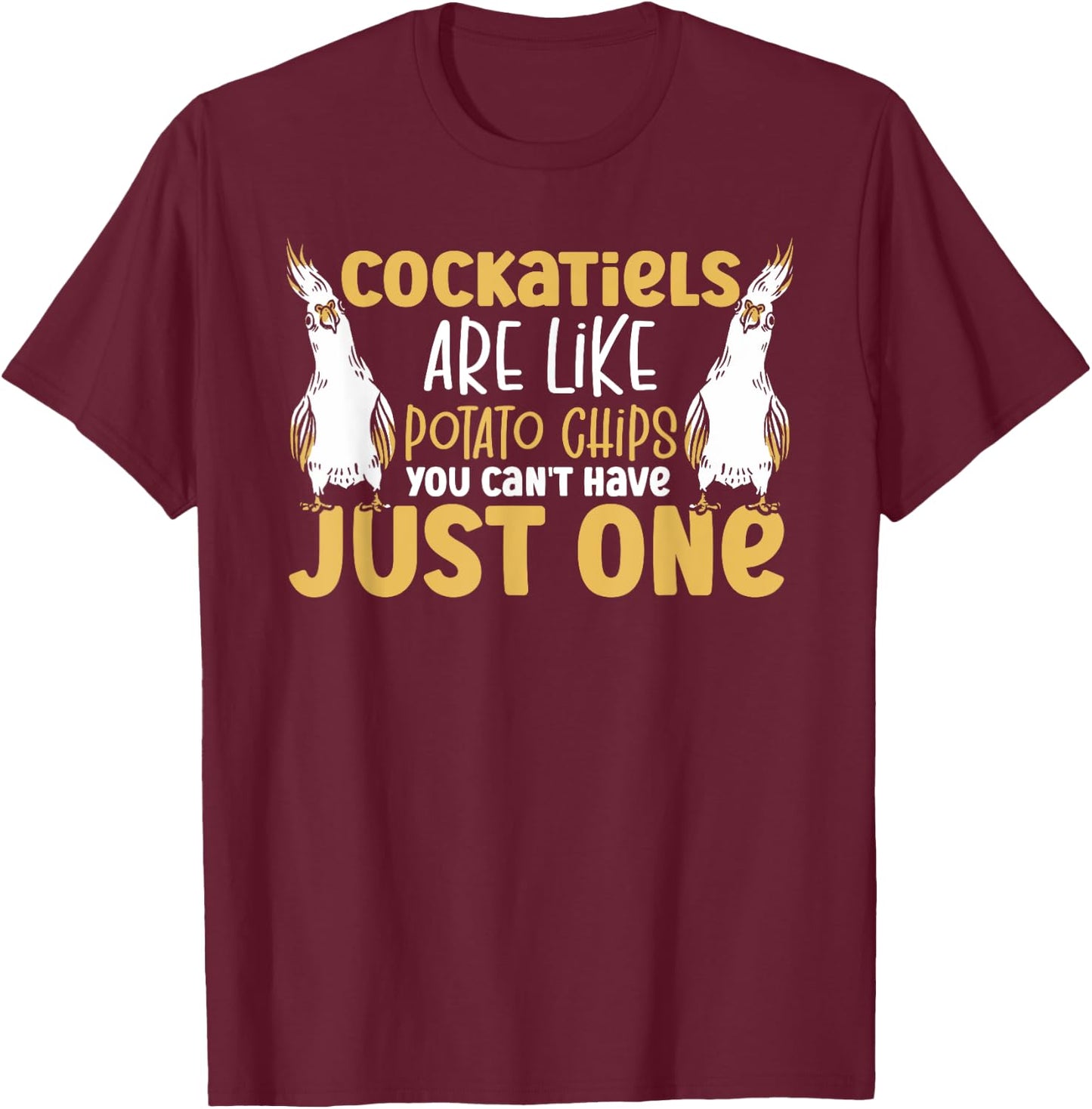 Cockatiel Parakeet Parrot Bird Lover Ornithologist Cockatiel T-Shirt - T-Shirt | Maroon