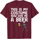 Halloween This Is My Costume Give Me Funny Skeleton Dad Men T-Shirt - T-Shirt | Maroon