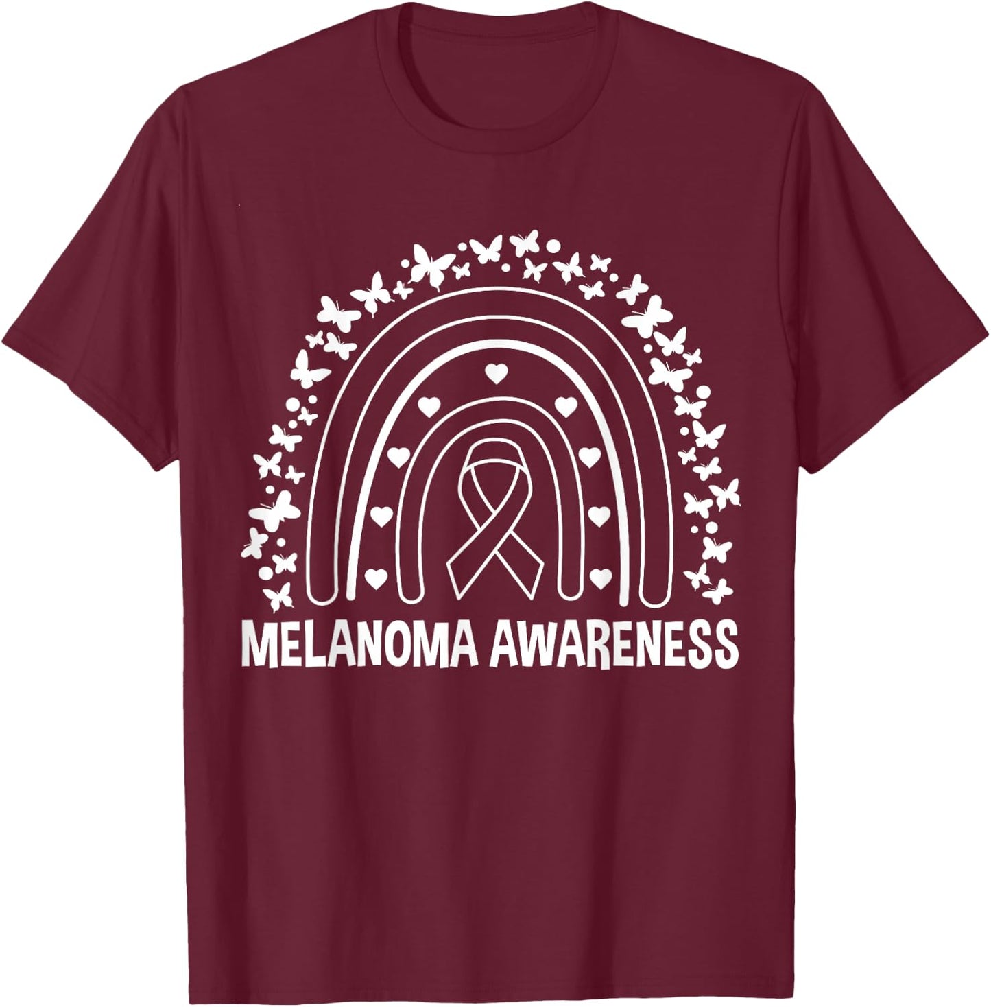 Skin Cancer Melanoma Awareness Melanoma T-Shirt - T-Shirt | Maroon