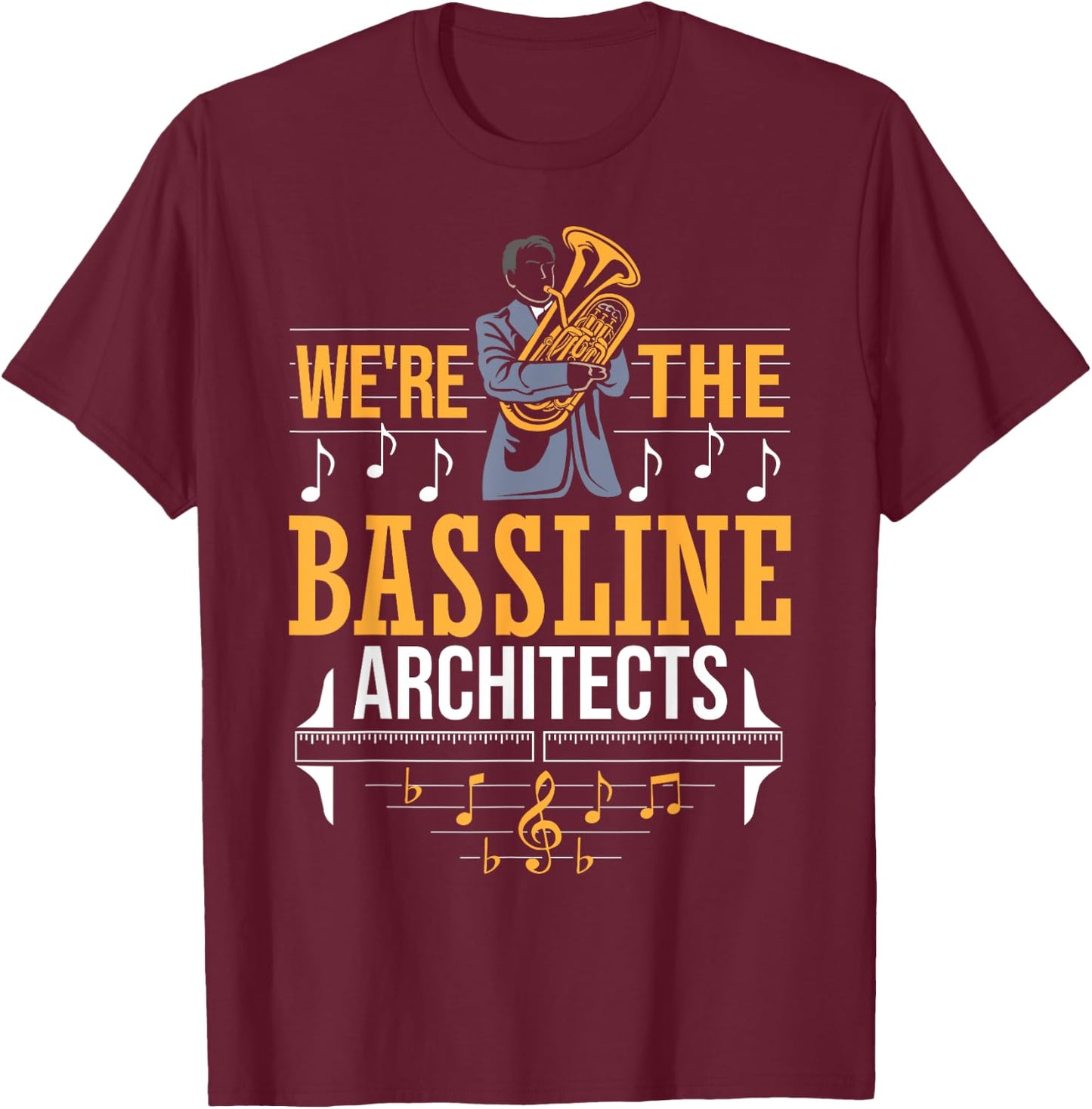 Euphoniumist Orchestra Marching Band Brass Horn Euphonium T-Shirt - T-Shirt | Maroon