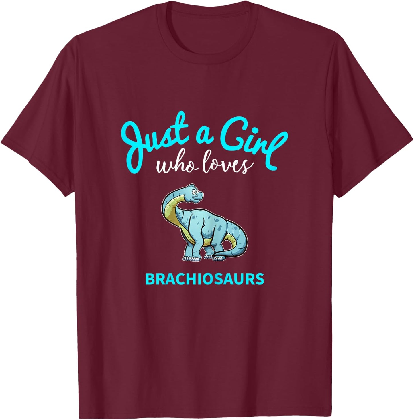 Brachiosaurus Shirt for Girls | Kids Brachiosaurus T-Shirt - T-Shirt | Maroon