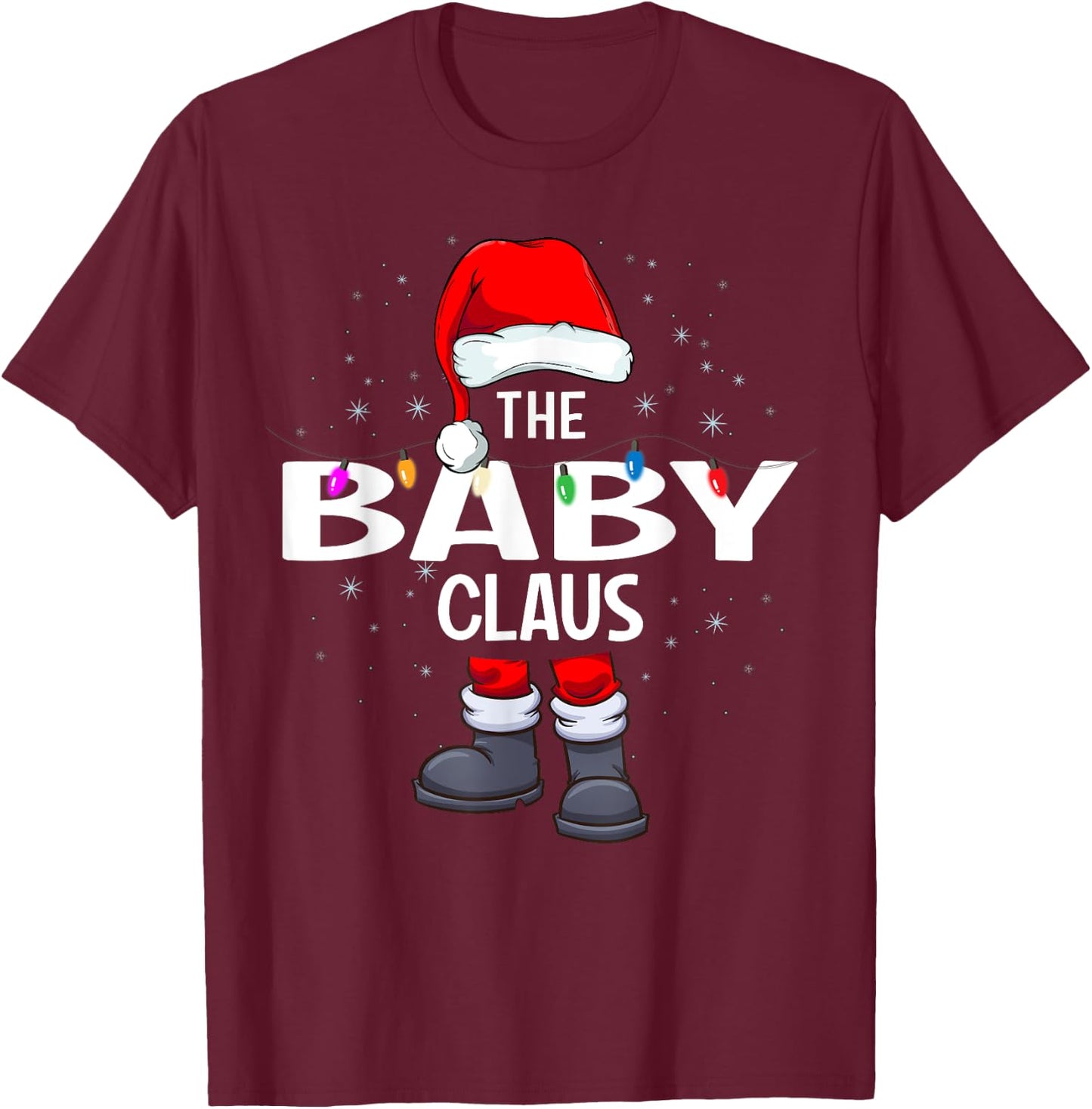The Baby Claus Matching Christmas Pajama T-Shirt - T-Shirt | Maroon