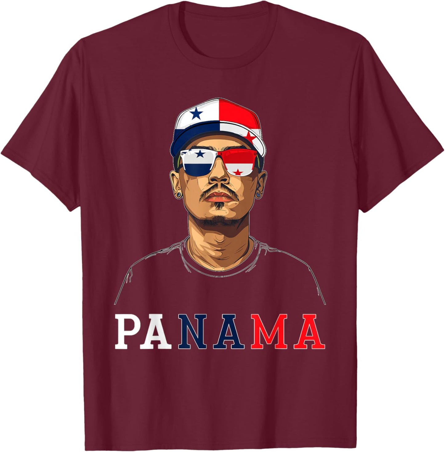 Panama Flag Outfit Souvenirs Country Panamanian T-Shirt - T-Shirt | Maroon