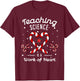 Teaching Science Is a Work of Heart Christmas Candy Cane T-Shirt - T-Shirt | Maroon