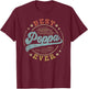 Best Poppa Ever Father's Day Poppa Gifts Vintage Emblem T-Shirt - T-Shirt | Maroon