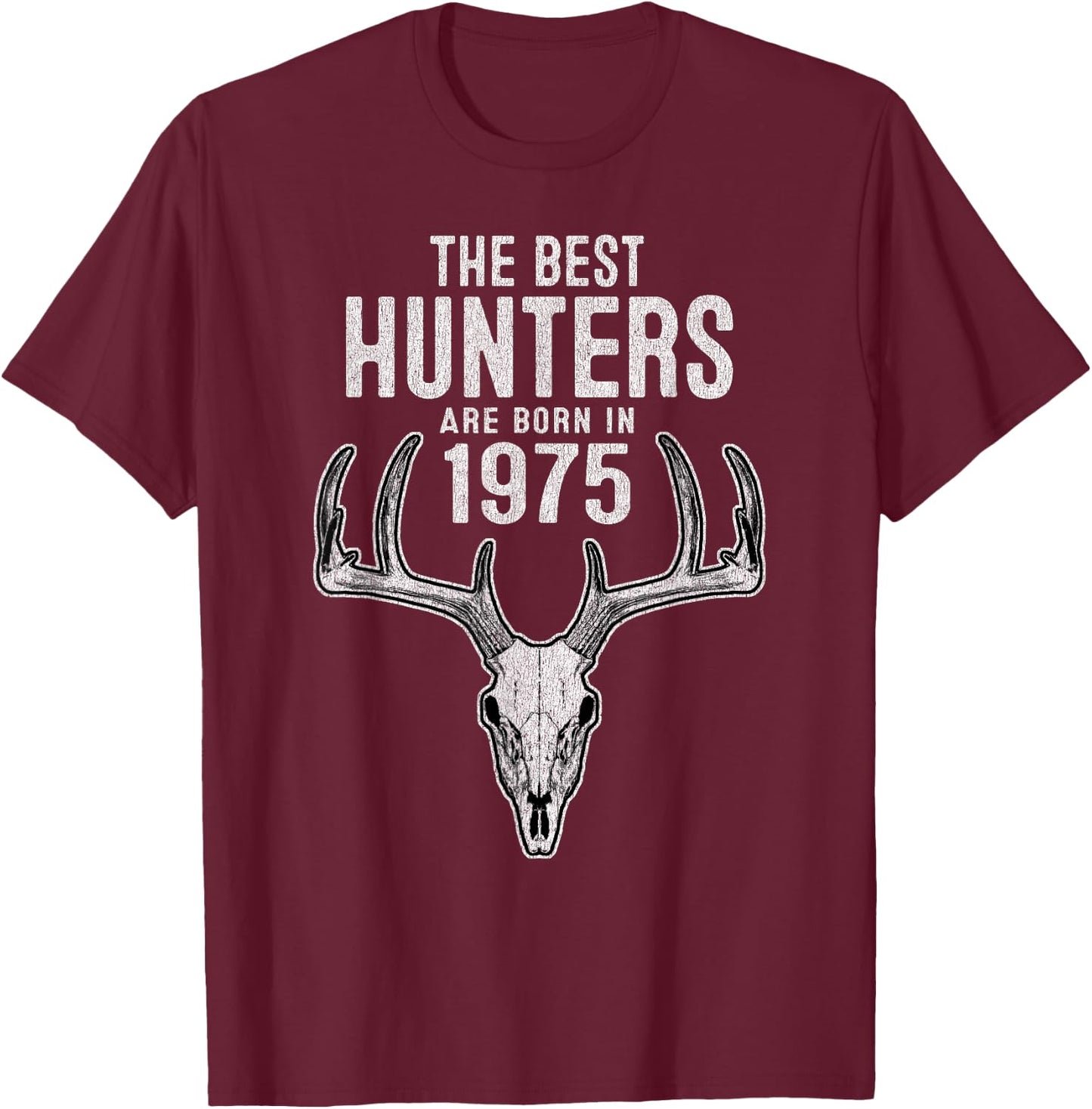 50 Year Old Deer Hunter: Hunting 1975 50th Birthday T-Shirt - T-Shirt | Maroon