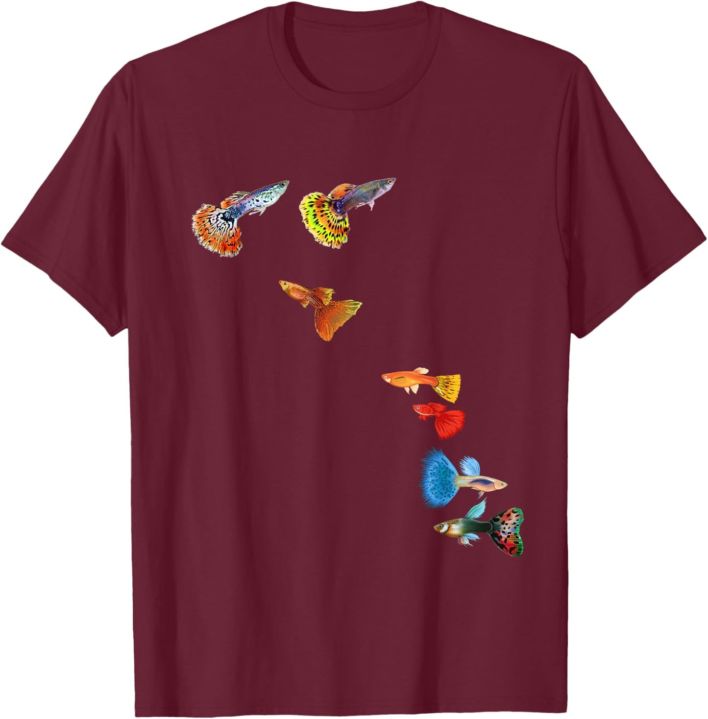 Guppy Fish Lover Forever T-Shirt - T-Shirt | Maroon