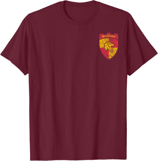 Harry Potter Gryffindor Crest Left Chest T-Shirt - T-Shirt | Maroon
