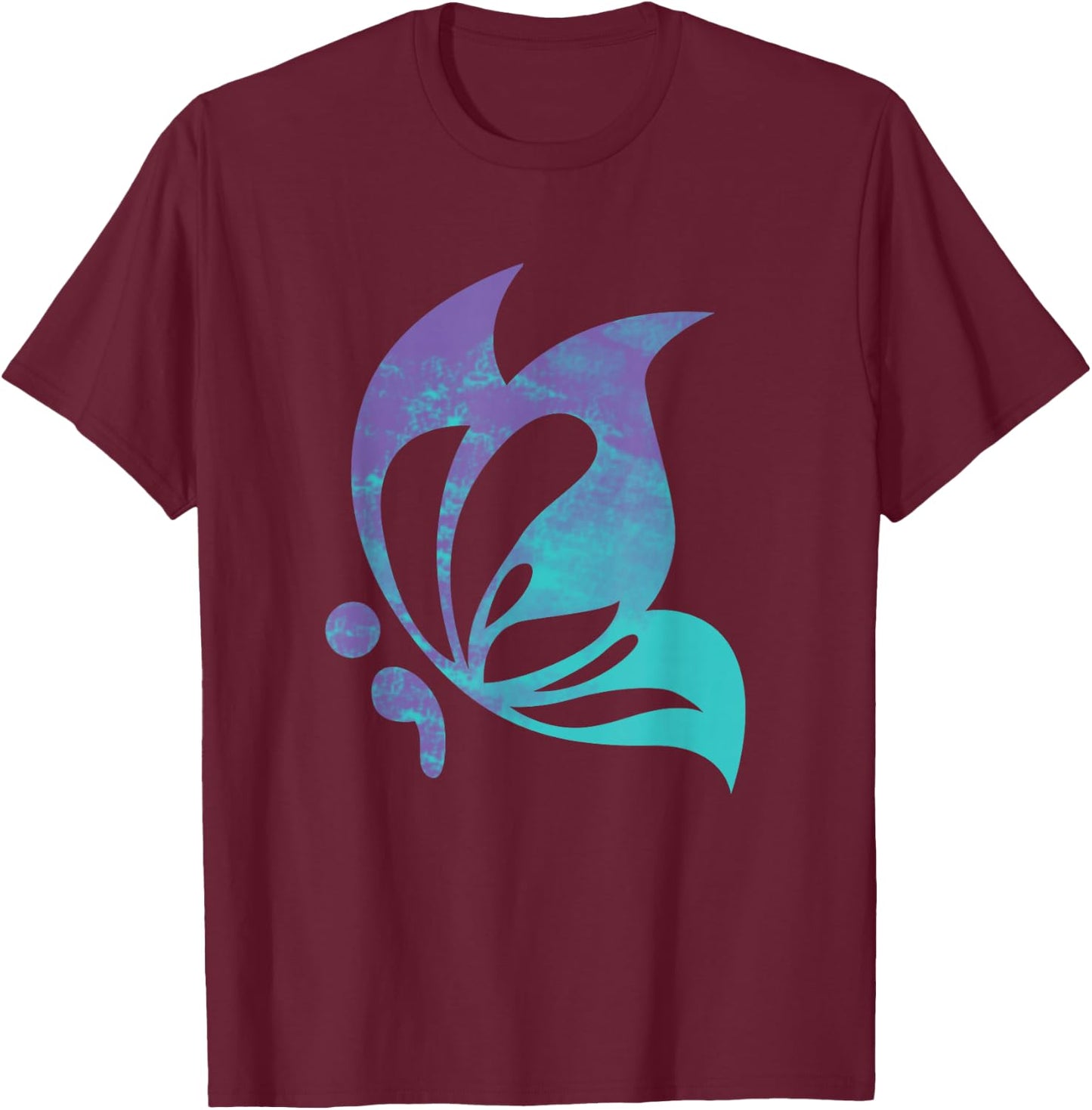 Semicolon Butterfly Mental Suicide Prevention Awareness T-Shirt - T-Shirt | Maroon