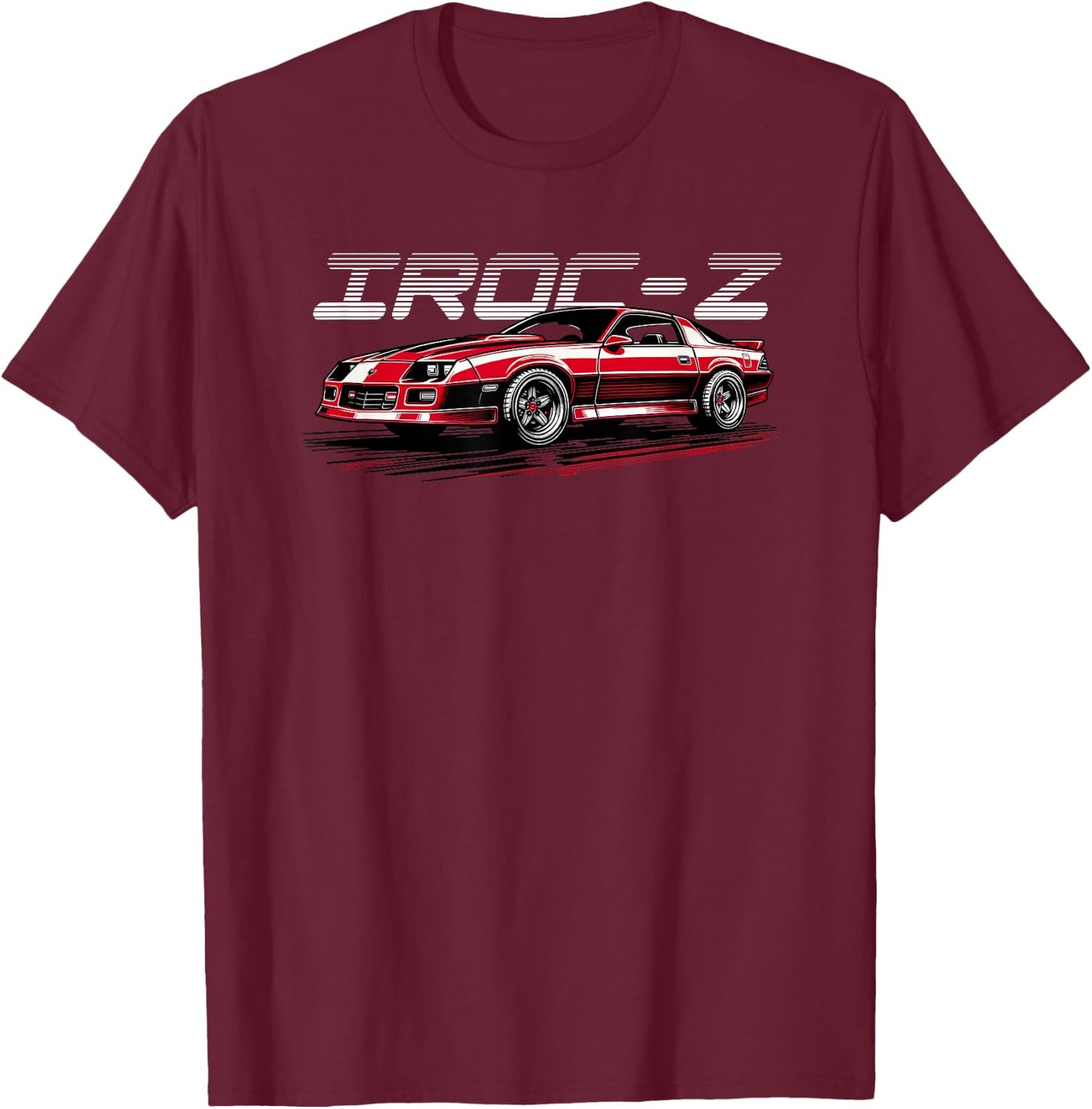 1980's IROC, IROC-Z Muscle Car American Muscle T-Shirt - T-Shirt | Maroon
