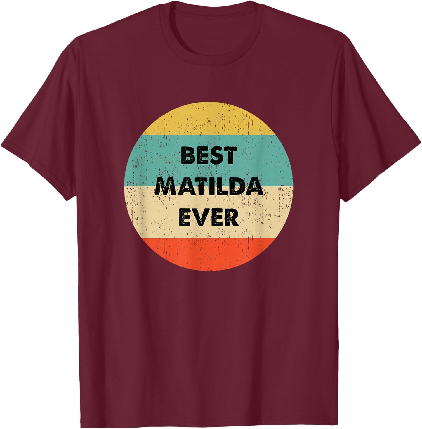 Matilda Name T-Shirt - T-Shirt | Maroon