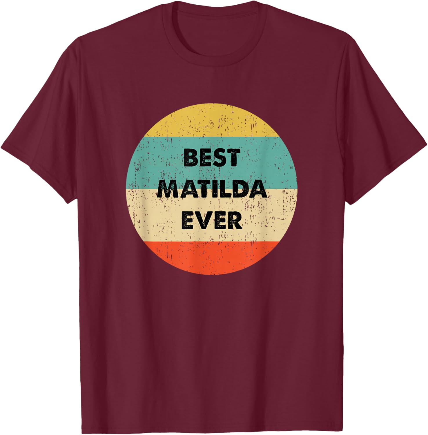 Matilda Name T-Shirt - T-Shirt | Maroon