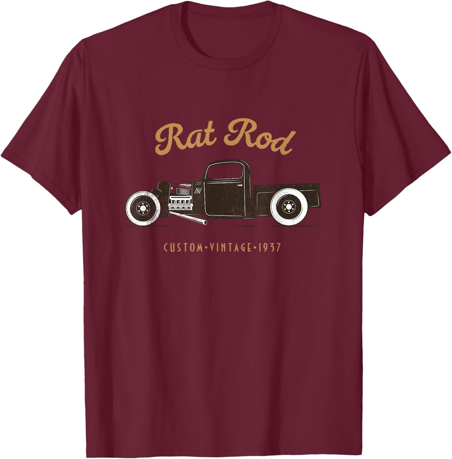 Rat Rod Vintage T-Shirt - T-Shirt | Maroon