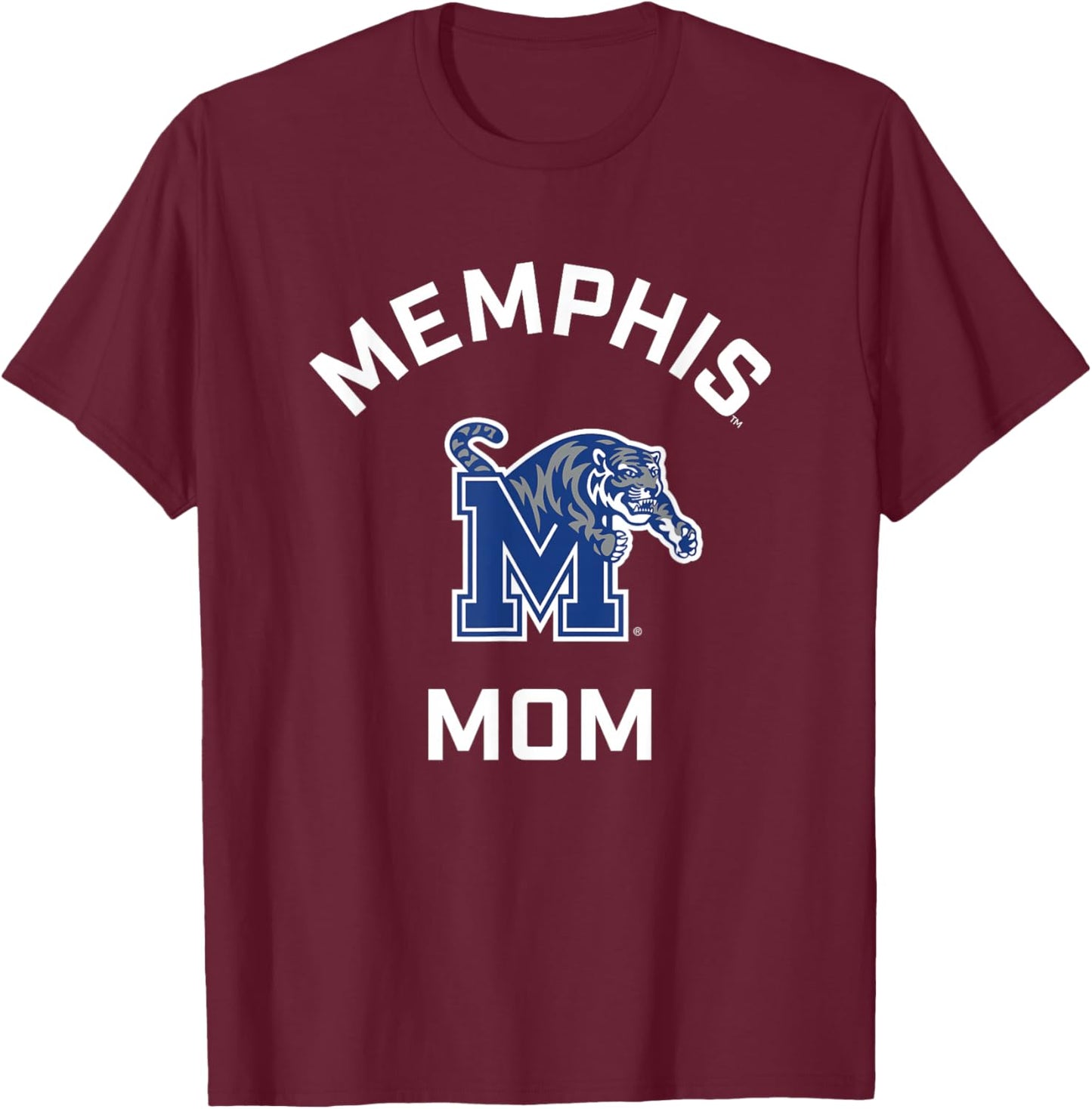 University of Memphis Tigers Arched Mom T-Shirt - T-Shirt | Maroon