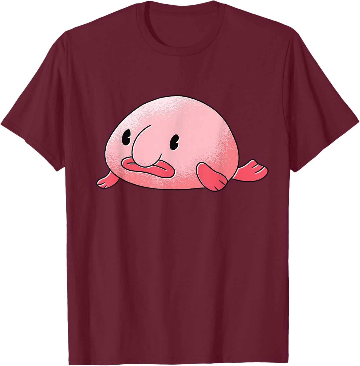 Blobfisch Blob Fish Psychrolutes Marcidus T-Shirt - T-Shirt | Maroon
