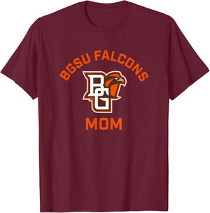 Bowling Green BGSU Falcons Arched Mom T-Shirt - T-Shirt | Maroon